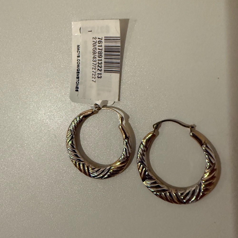 Elegant Silver and Gold Hoop Earrings